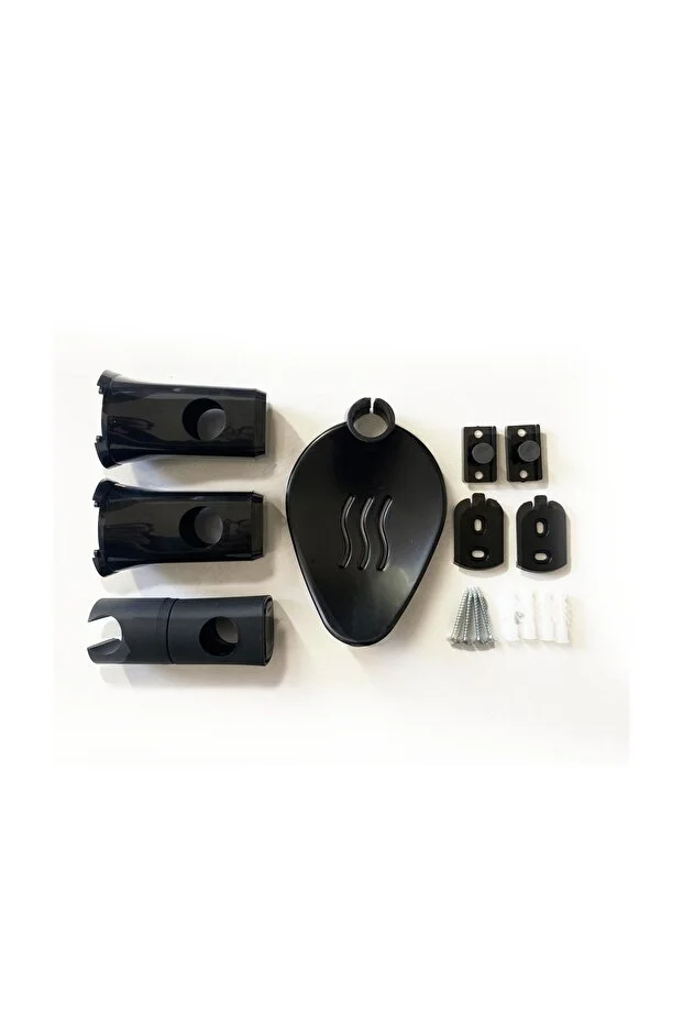 Siyah Lüks Paslanmaz Tepe Robot Duş Başlığı Seti Farah